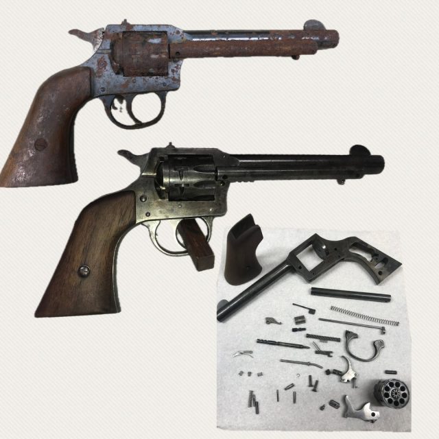 Completed gunsmithing work from Ben's shop
