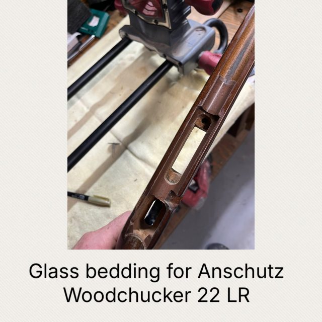 Completed gunsmithing work from Ben's shop