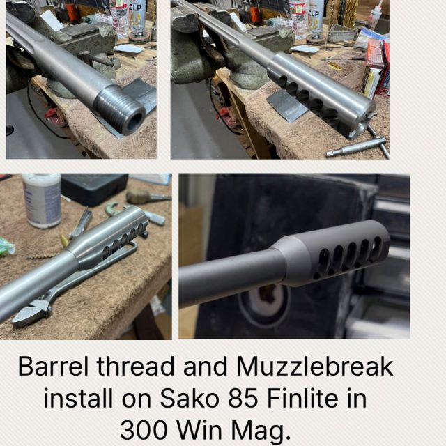 Completed gunsmithing work from Ben's shop